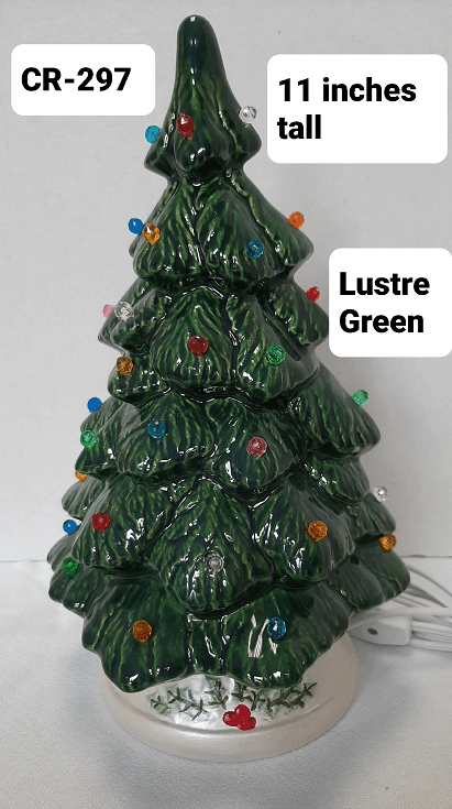 11-Inch Ceramic Christmas Tree – Customizable Colors and Lights