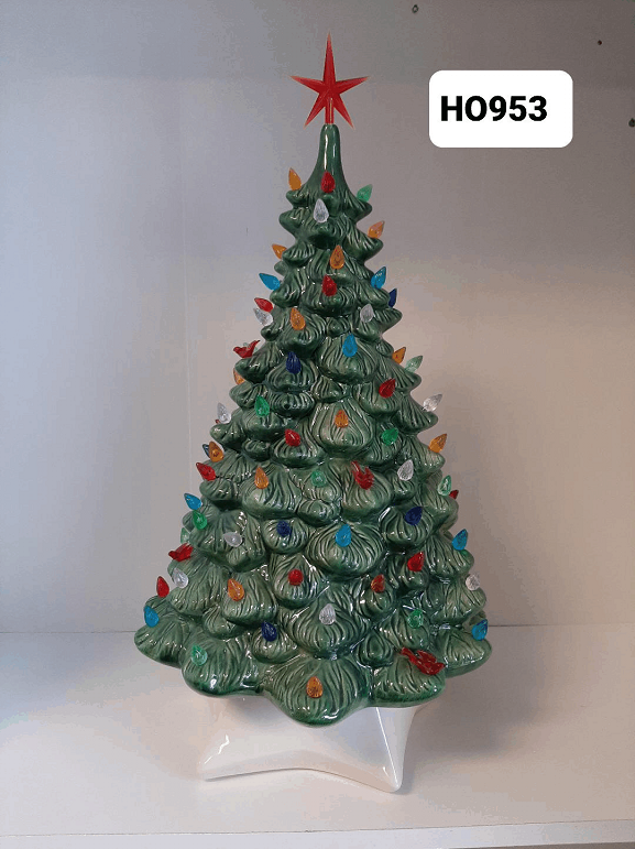 22.5-Inch Ceramic Christmas Tree – Stunning One-Piece Design